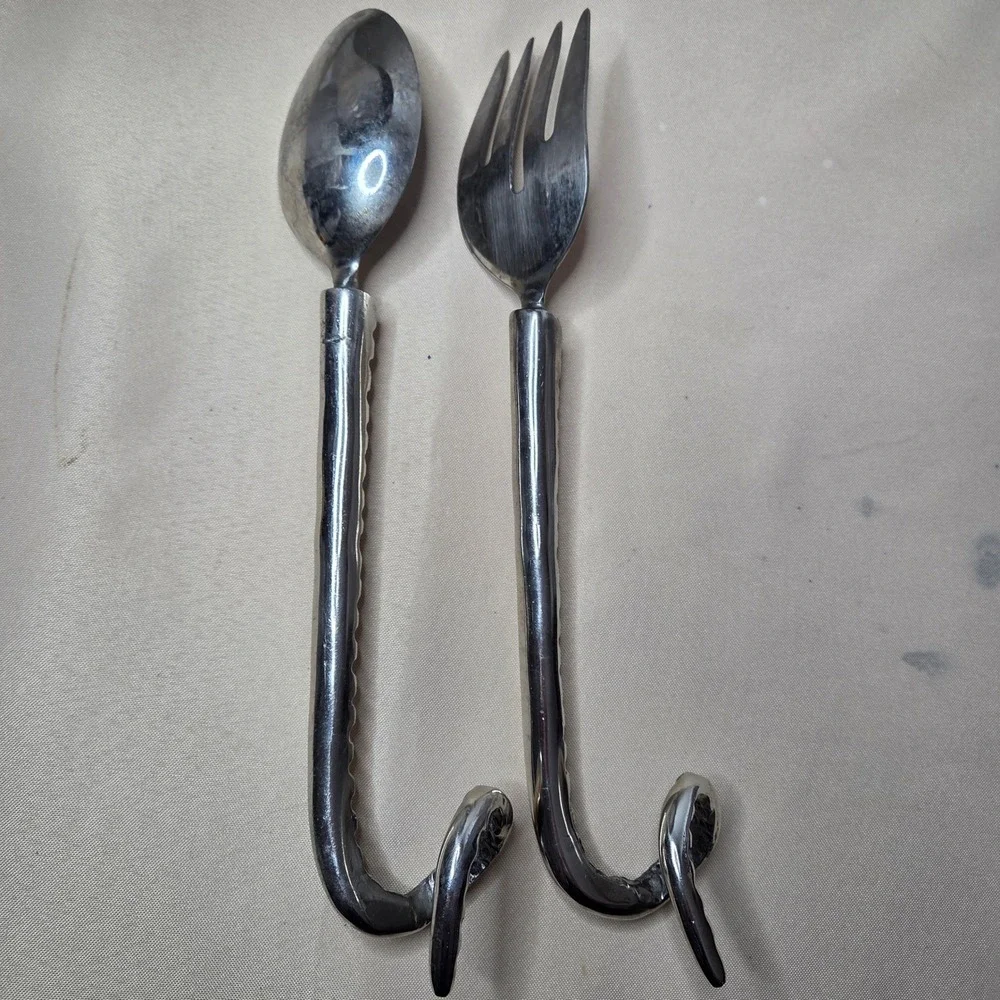 Culinary Concepts Whimsical Octopus Tentacle Stainless Serving Set Swirl Handles